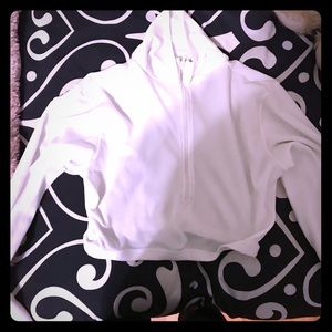 White turtleneck crop top